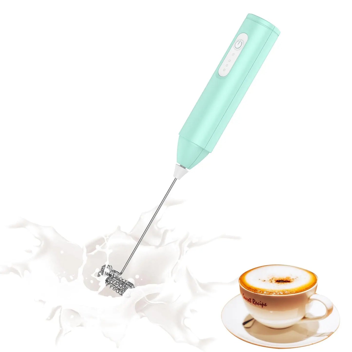 Rechargeable Handheld Coffee Frother – Cordless Electric Milk Foamer & Drink Mixer