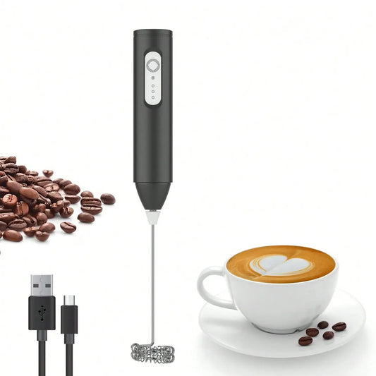 Rechargeable Handheld Coffee Frother – Cordless Electric Milk Foamer & Drink Mixer