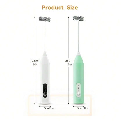 Rechargeable Handheld Coffee Frother – Cordless Electric Milk Foamer & Drink Mixer