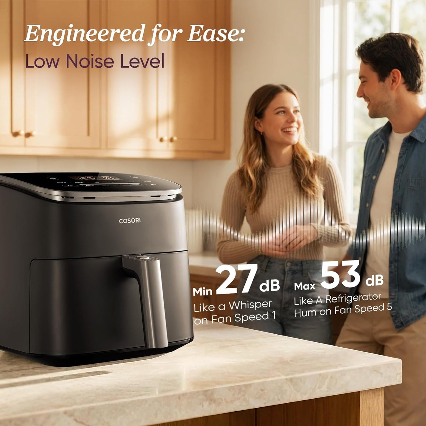 9-In-1 Turboblaze Air Fryer 6 Qt, Pfas-Free Ceramic Coating, 90°–450°F, Precise Heating for Even Results, Air Fry, Roast, Bake, Broil, Dry, Frozen, Proof, Reheat, Keep Warm, 120V, Dark Gray