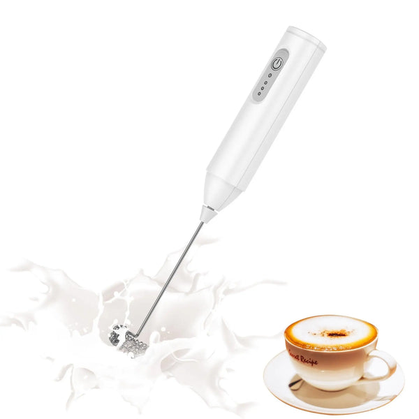 Rechargeable Handheld Coffee Frother – Cordless Electric Milk Foamer & Drink Mixer
